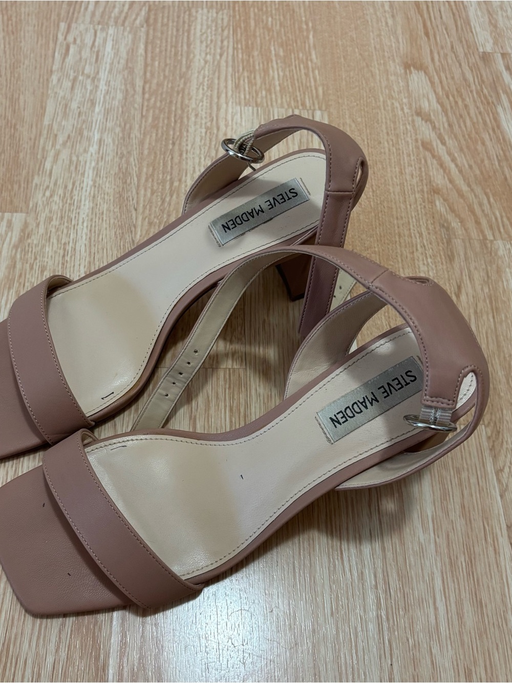 Steve Madden Gabi Nude Block Heel Sandals